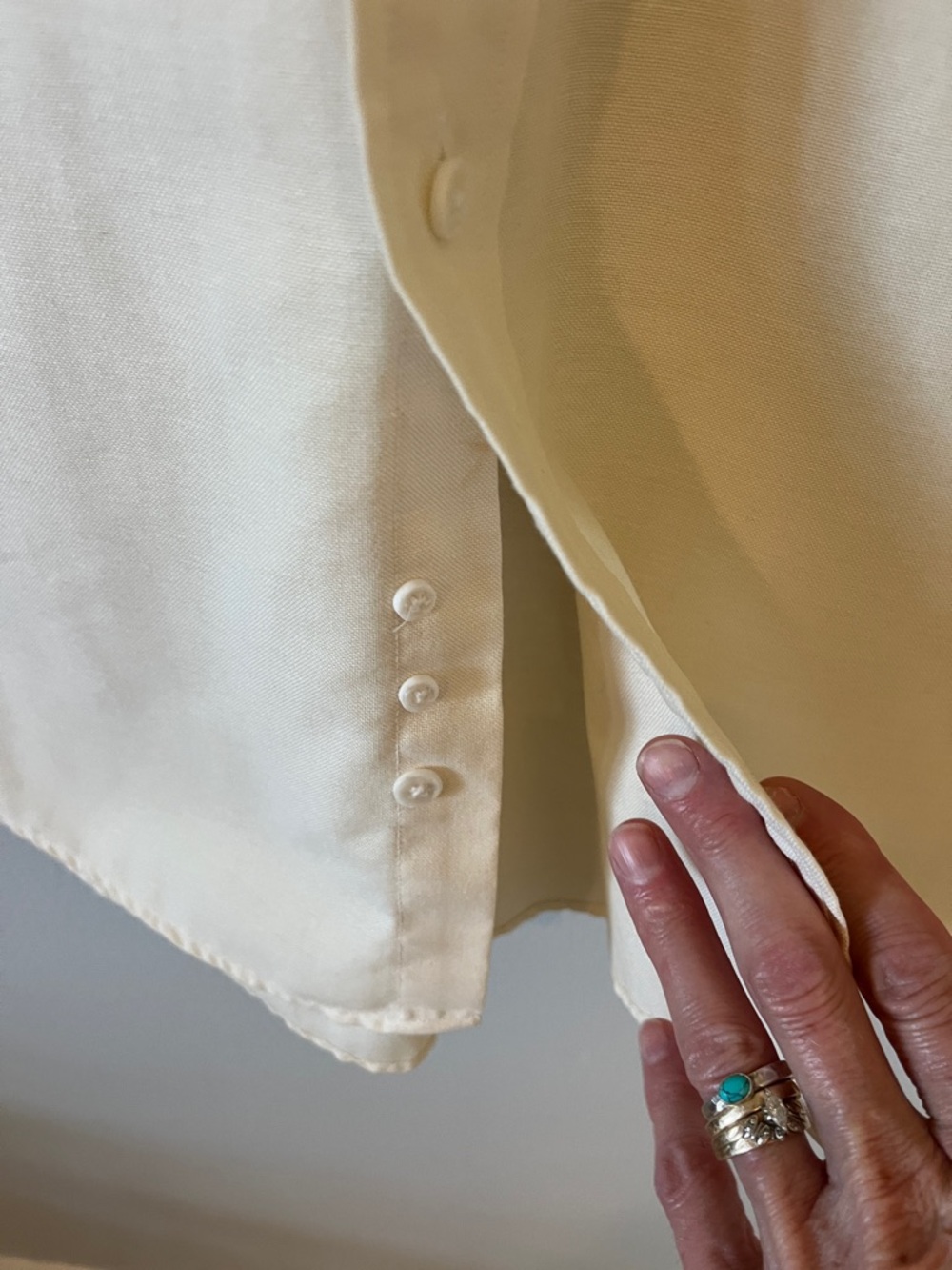 Stafford Short-Sleeve Button-Down Shirt - Cream - Picture 3 of 11